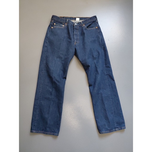 Levi's Other - VTG Levi's 501xx Shrink to Fit Jeans 36x30 Raw Denim Mexico 2000s Dark Wash Y2K